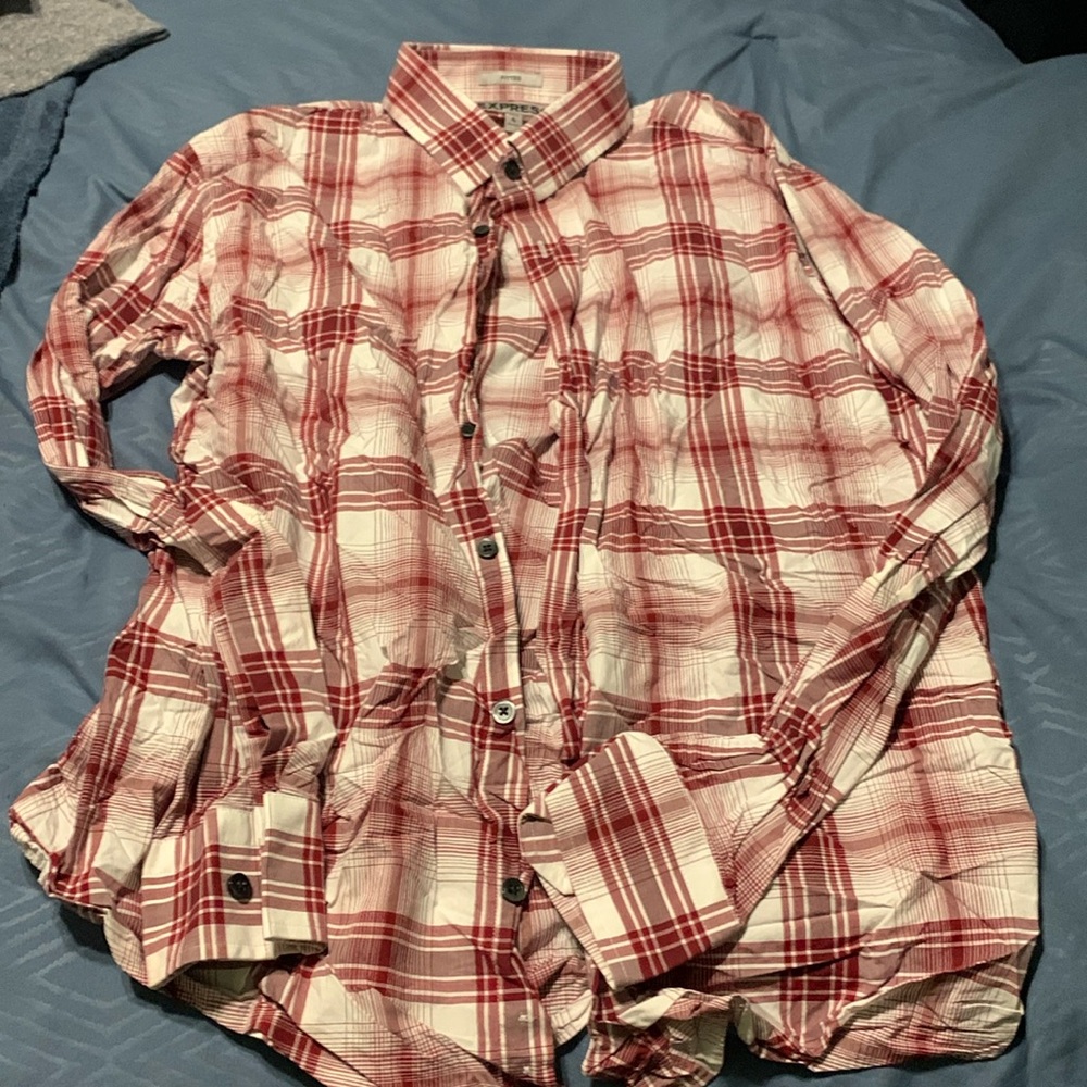 Mens EXPRESS 1MX button down shirt FITTED